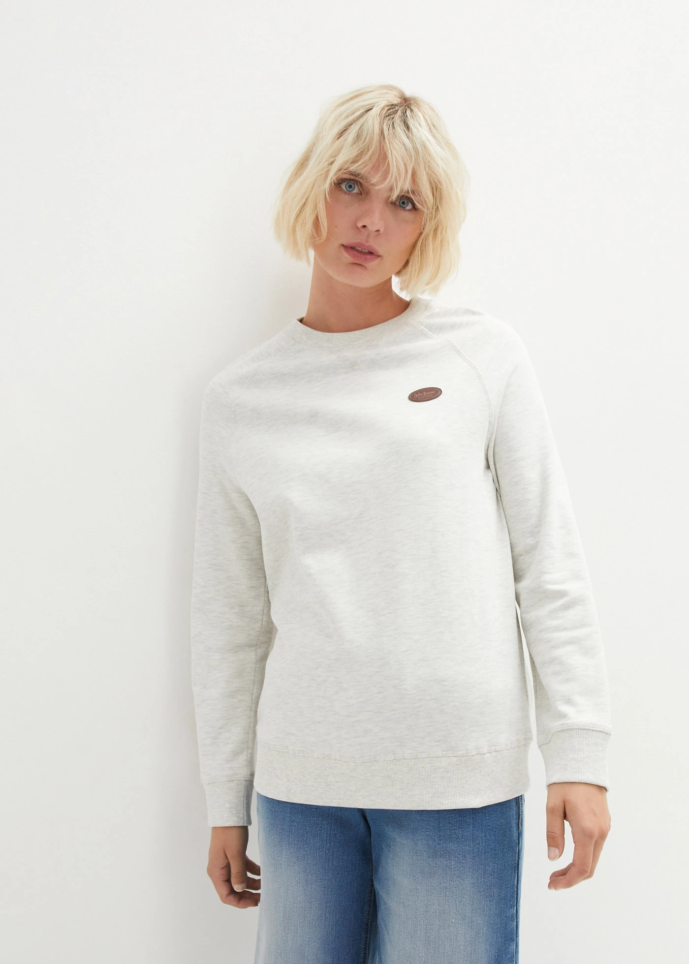 Mikina (2 ks v balení) • indigo + přírodní melír • bonprix obchod