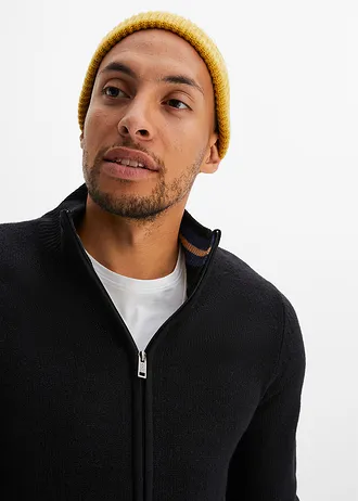 Svetr na zapínání, z jemného úpletu • černá • bonprix obchod