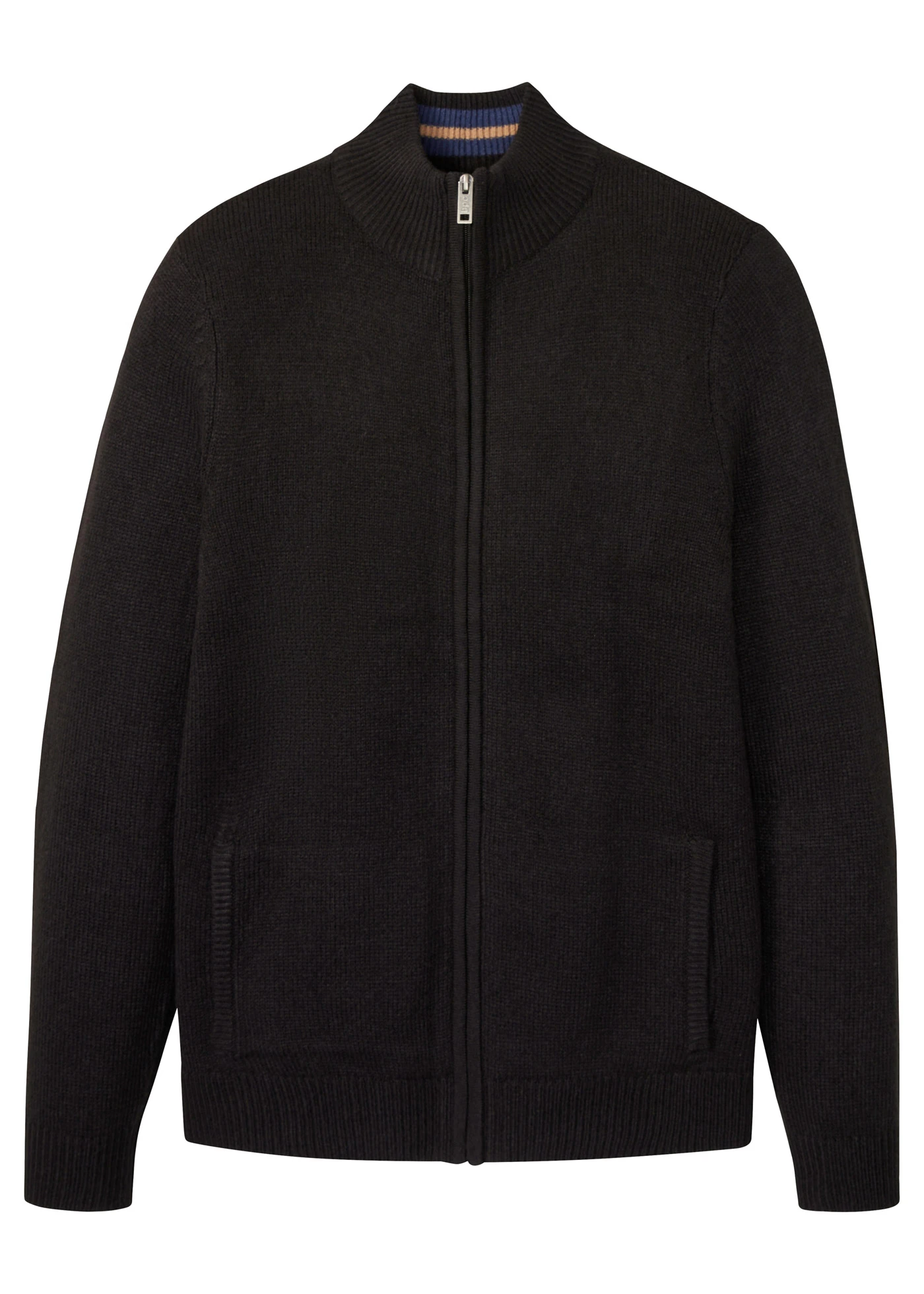 Svetr na zapínání, z jemného úpletu • černá • bonprix obchod