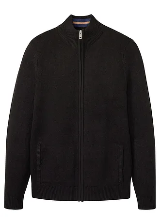 Vest met ritssluiting, Kleur: zwart