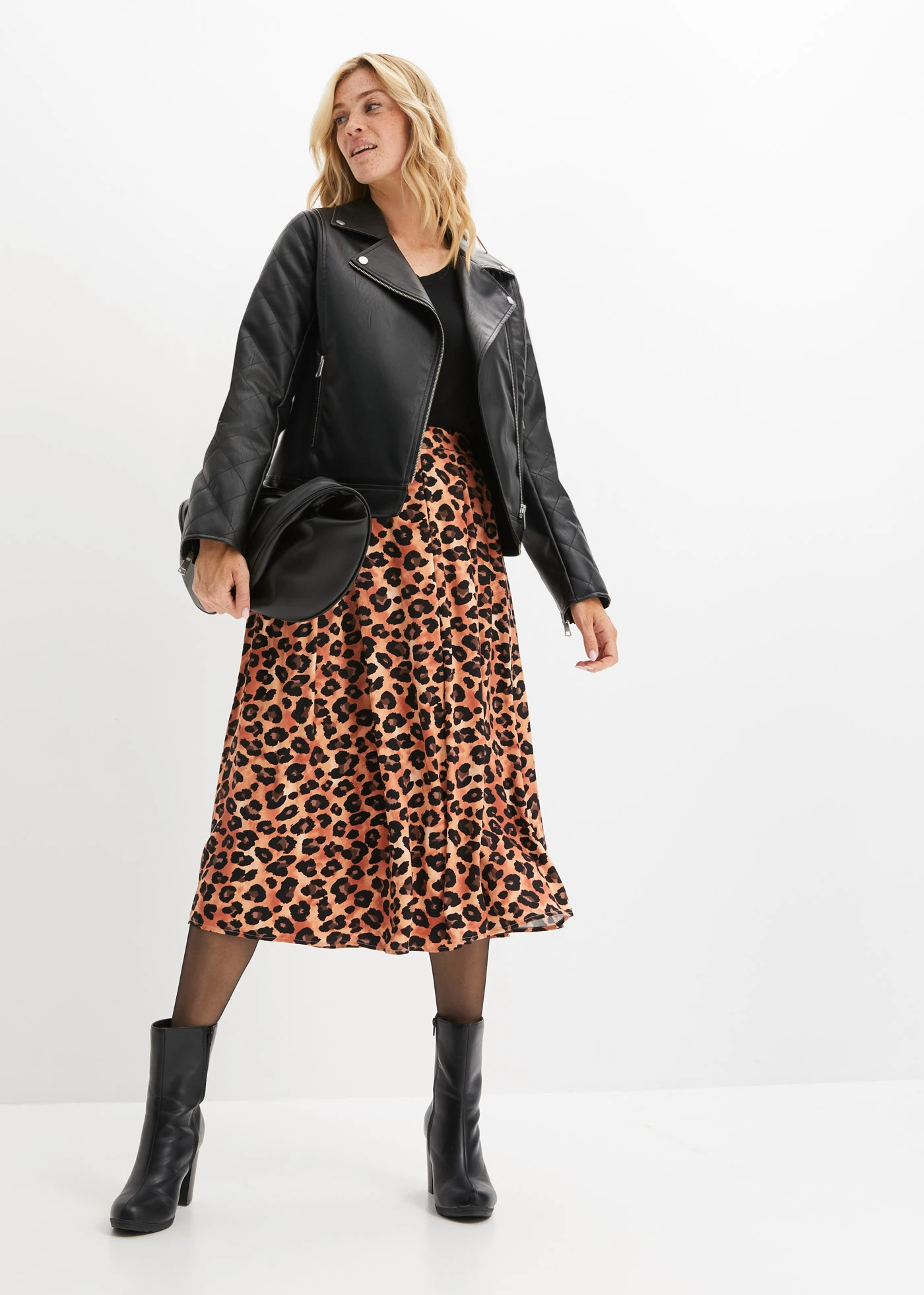 Imitatieleren jas • zwart • bonprix online shop