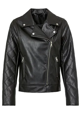 Imitatieleren jas • zwart • bonprix online shop