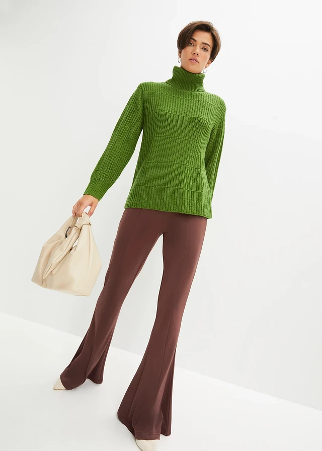 Pull en maille à col roulé • vert forêt • product-page.page-title-suffix