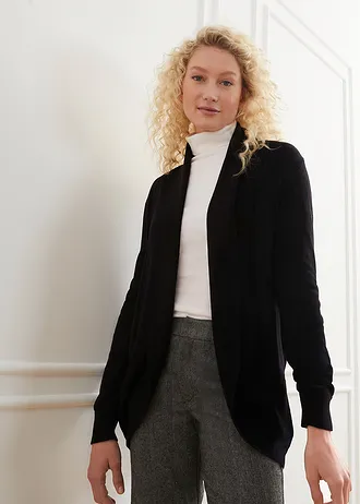 Fijn gebreid vest • zwart • bonprix online shop