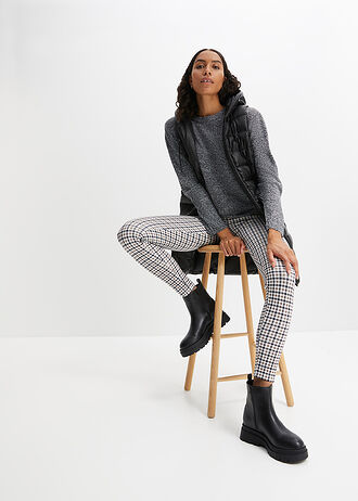 Gebreide, gemêleerde trui met ronde hals • antraciet gemêleerd • bonprix online shop