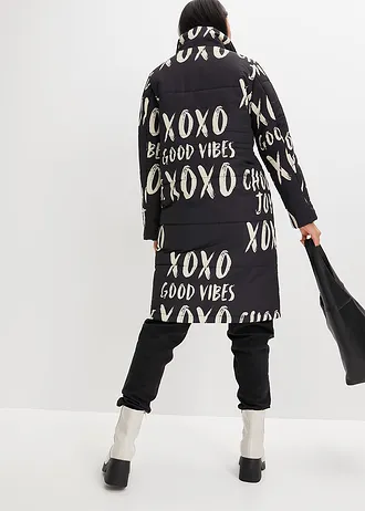 Manteau matelassé imprimé • noir-naturel imprimé • Boutique bonprix