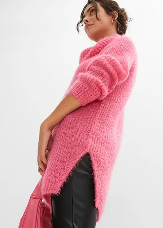 Oversized svetr s rolákovým límcem • pink • bonprix obchod
