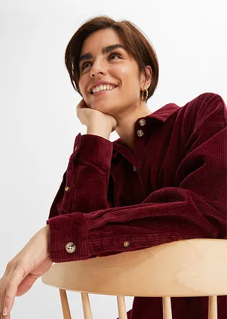 Stretch corduroy jurk • esdoornrood • bonprix online shop