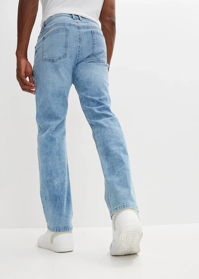 Regular fit stretch jeans met comfort fit, straight • middenblauw denim • product-page.page-title-suffix