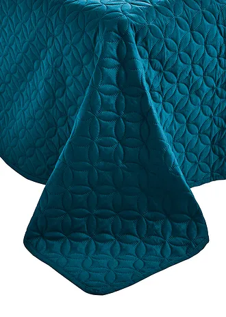 Sprei met stiksels, Kleur: petrol