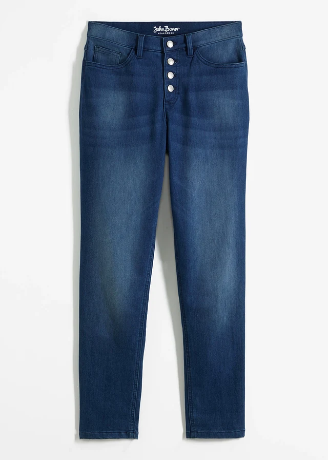 Jean chaud boyfriend taille mi-haute avec intérieur doux