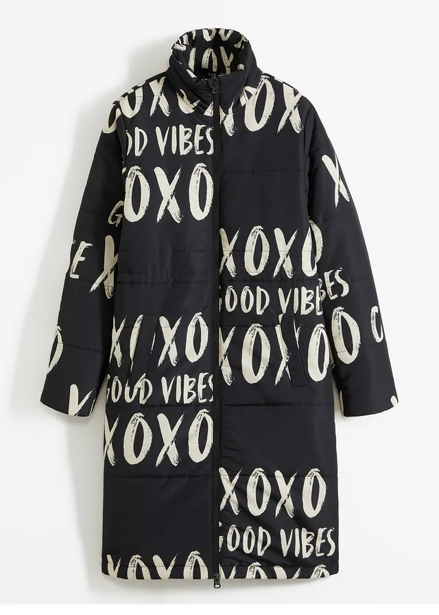 Manteau matelassé imprimé • noir-naturel imprimé • Boutique bonprix
