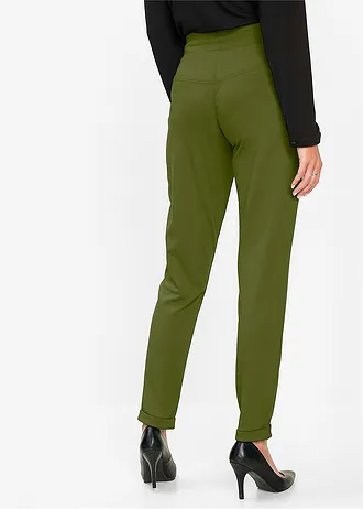 Broek van viscosemix • donkermosgroen • bonprix online shop