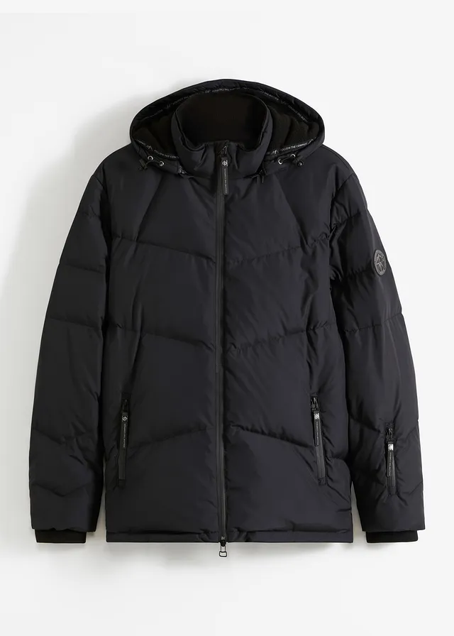 Warm gevoerde, waterafstotende jas met echt dons en Bionic-coating • zwart • bonprix online shop