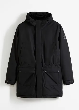Parka d’hiver imperméable avec duvet véritable • noir • Boutique bonprix