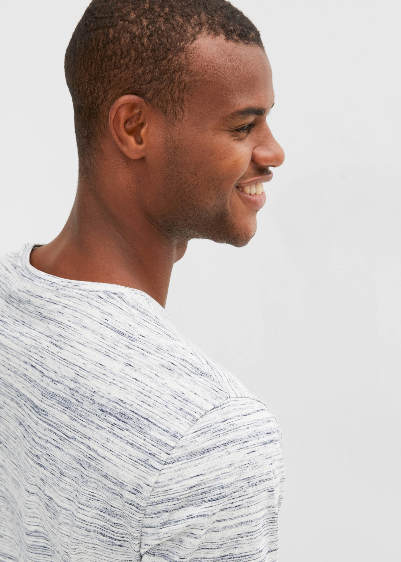 T-shirt (set van 2) • donkerblauw gemêleerd+grijs gemêleerd • bonprix online shop