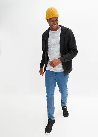 T-shirt (set van 2) • donkerblauw gemêleerd+grijs gemêleerd • bonprix online shop