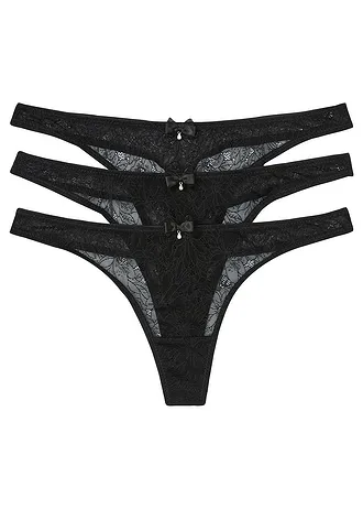 Lot de 3 strings en dentelle