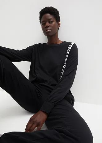 Volné sportovní triko, barva: černá