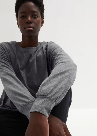 Volné sportovní triko • šedý melír • bonprix obchod