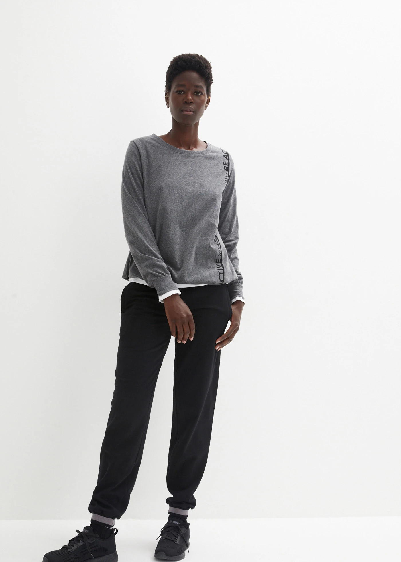 Volné sportovní triko • šedý melír • bonprix obchod