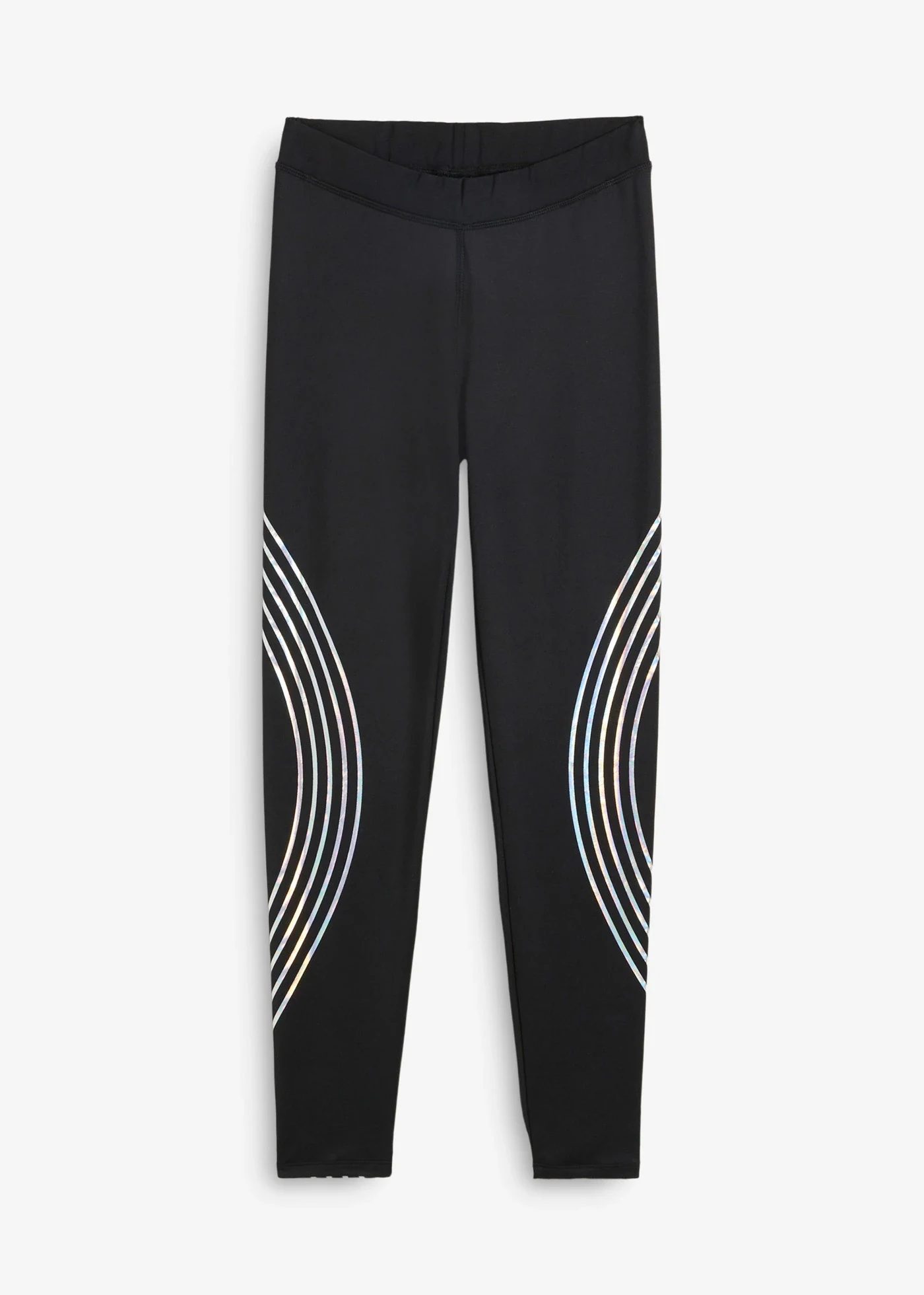 Colanți termo sport cu detalii reflectorizante, cu glezna goală • negru • magazin bonprix