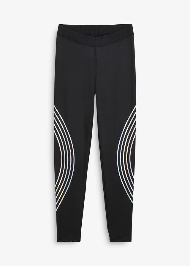 Cropped thermo sportlegging met reflecterende details
