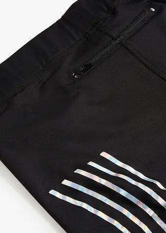 Termo legíny s odrazkovými detaily, délka nad kotníky • černá • bonprix obchod