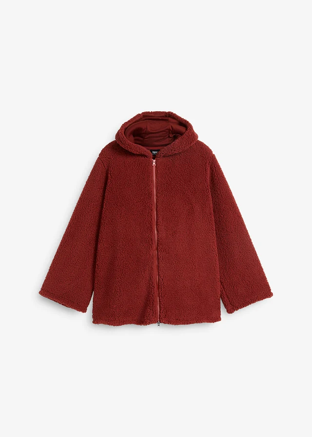 Teddy-polár szabadidőfelső hasítékkal az oldalain