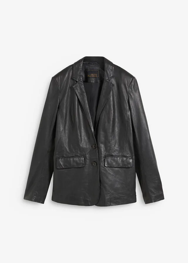 Blazer van lamsnappa • zwart • bonprix online shop