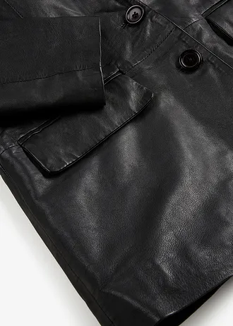 Blazer van lamsnappa • zwart • bonprix online shop