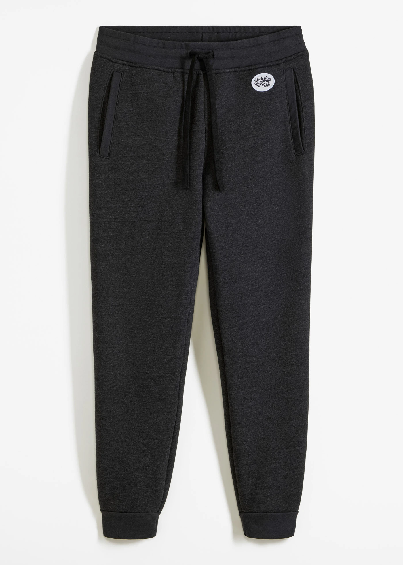 Pantaloni termo de jogging cu căptușeală din fleece teddy moale • antracit melanj, • magazin bonprix