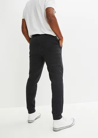 Pantaloni termo de jogging cu căptușeală din fleece teddy moale • antracit melanj, • magazin bonprix