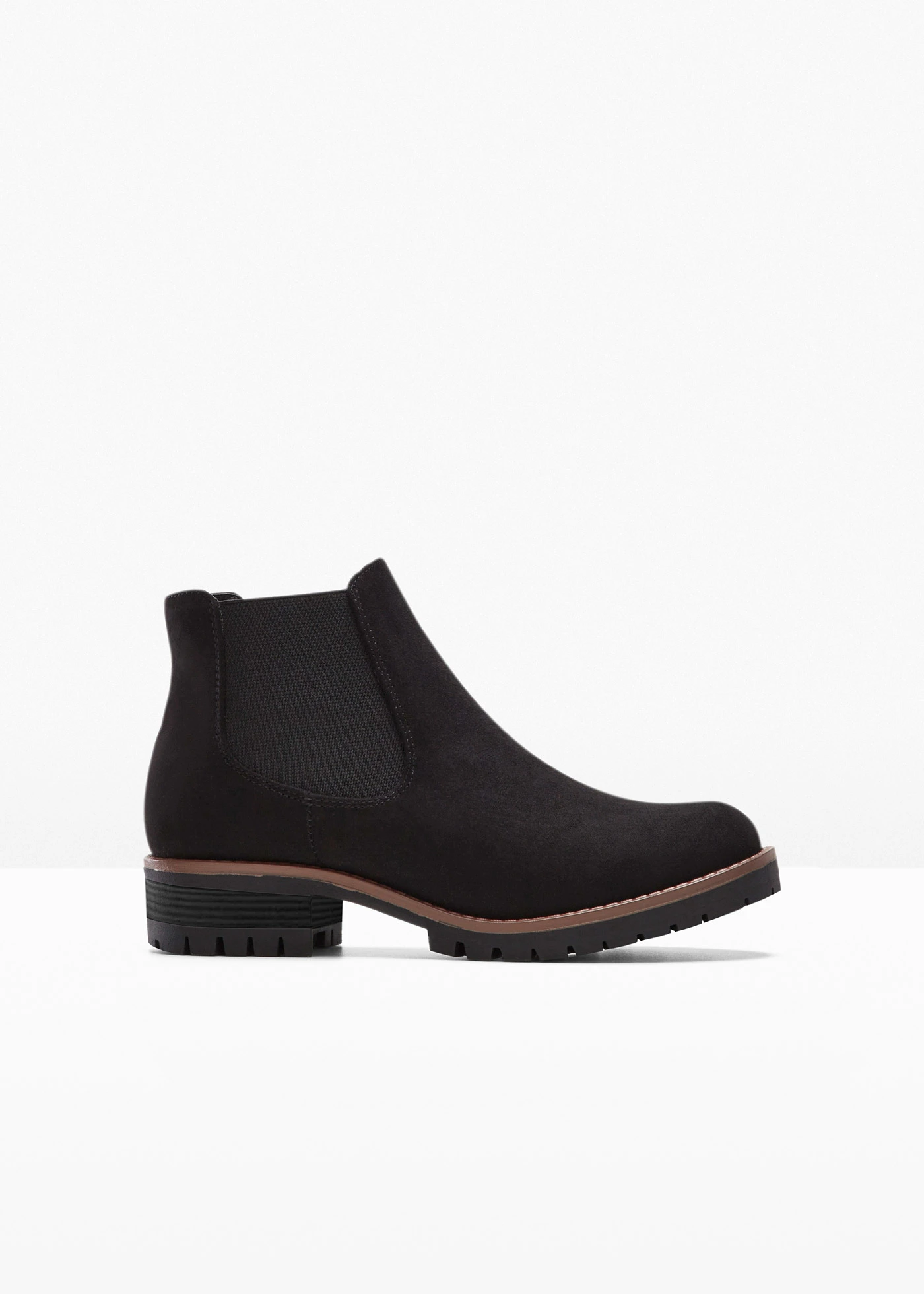 Chelsea boots met profielzool • zwart • bonprix online shop