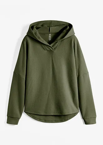 Mikina s kapucí, střih Regular Fit • tmavě khaki • bonprix obchod