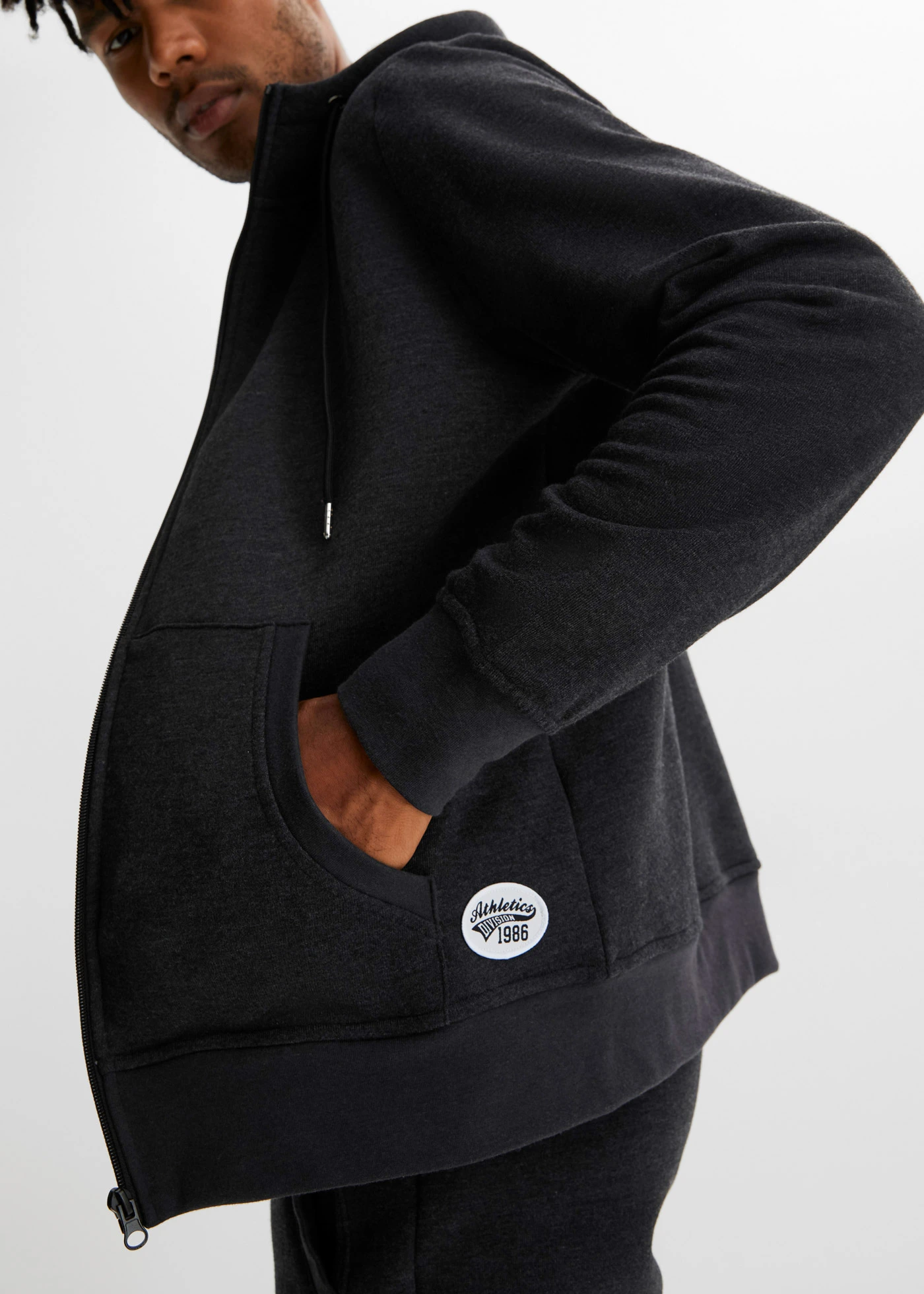 Thermo sweatvest met fleece voering • antraciet gemêleerd • bonprix online shop