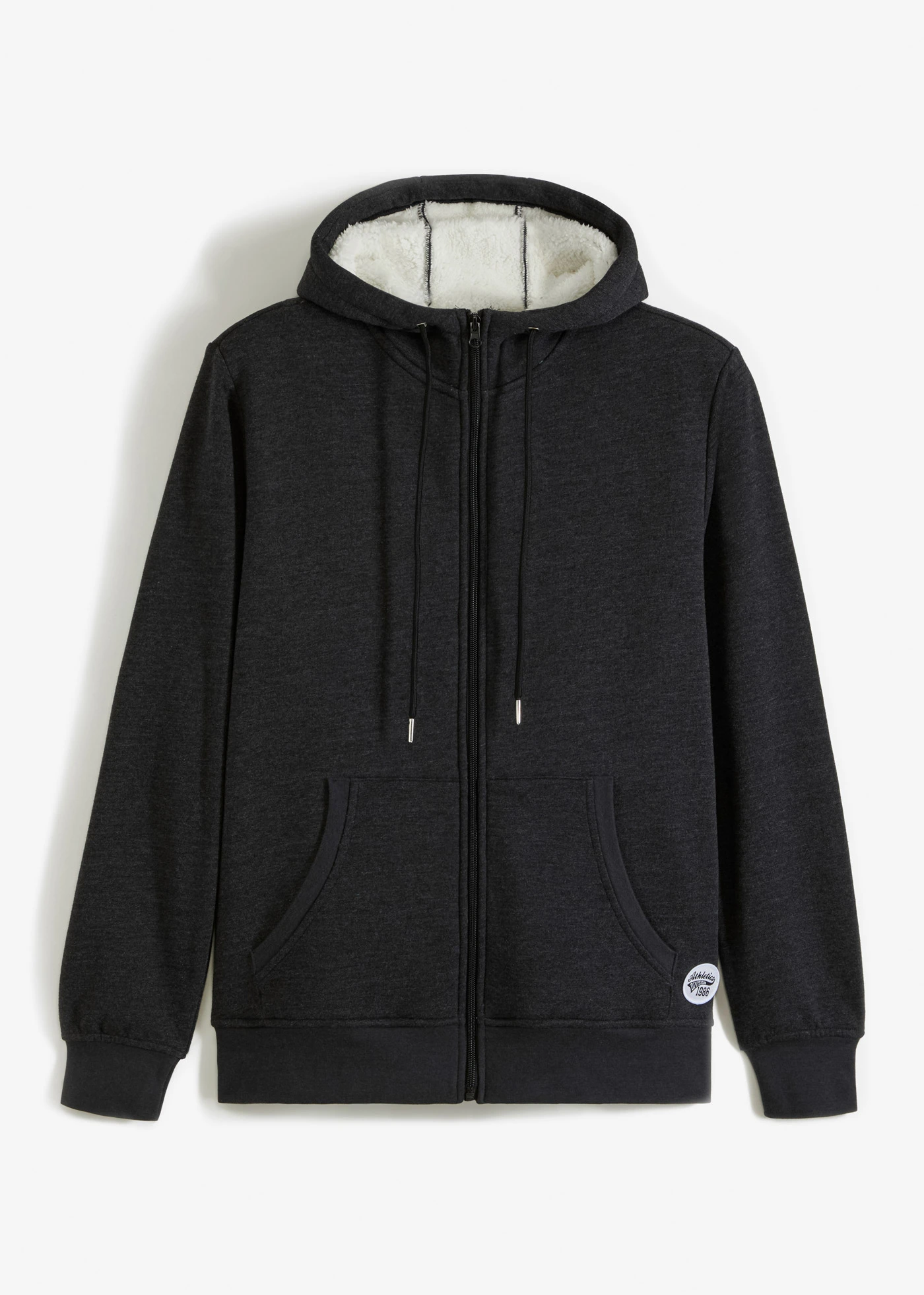 Thermo sweatvest met fleece voering • antraciet gemêleerd • bonprix online shop