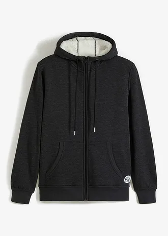 Gilet thermique en molleton doublé sherpa • anthracite chiné • Boutique bonprix