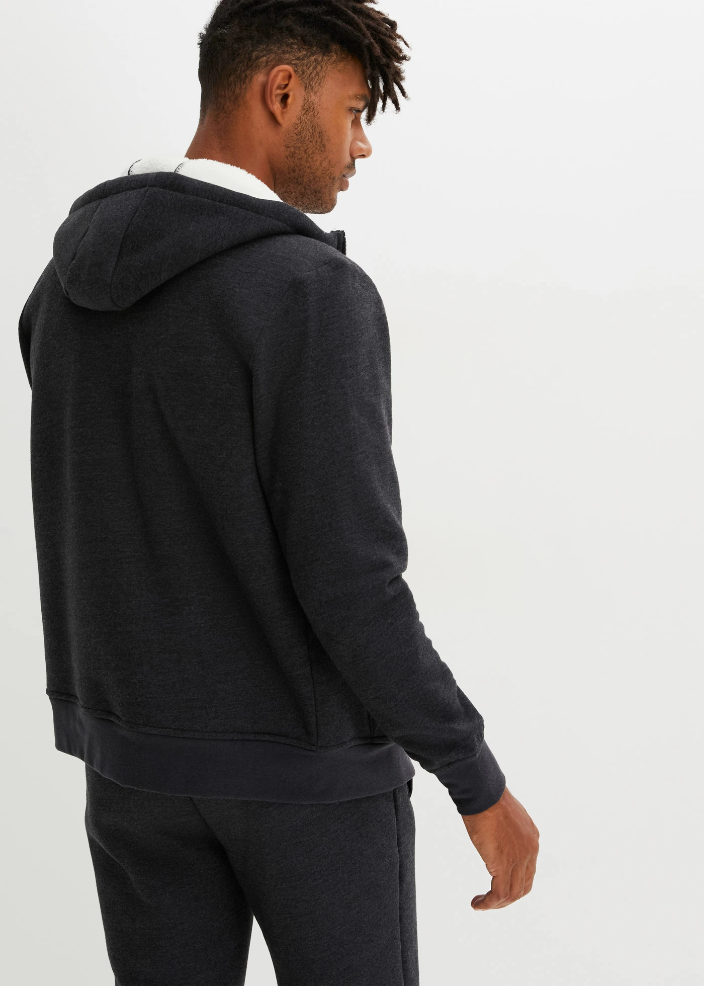 Gilet thermique en molleton doublé sherpa • anthracite chiné • Boutique bonprix