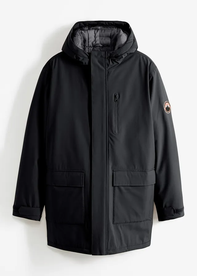 Parka imperméable en matière technique avec doublure matelassée • noir • Boutique bonprix