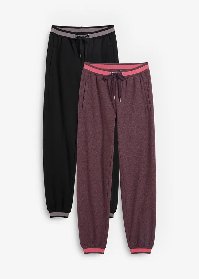 Pantaloni casual din material mixt cu bumbac (set/2 perechi)