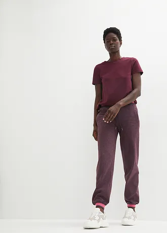 Lot de 2 pantalons sweat • noir + sureau chiné • Boutique bonprix