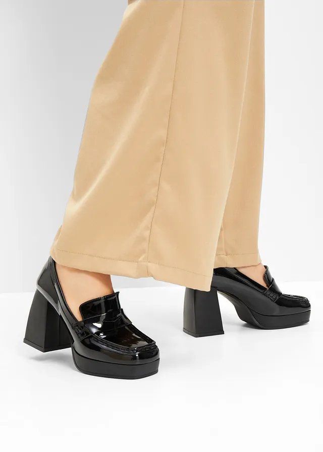 Loafer pumps • zwart lak • bonprix online shop