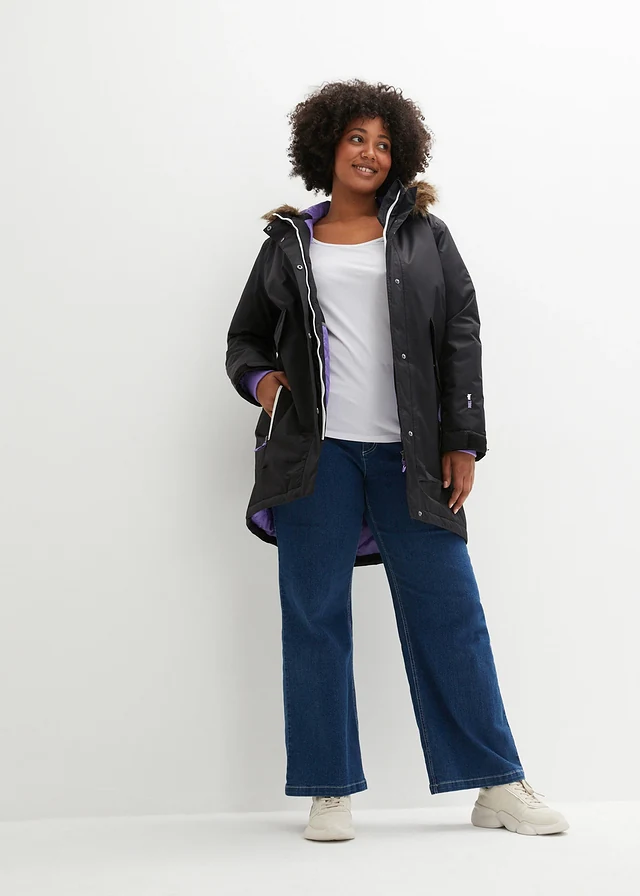 Manteau technique imperméable, Couleur: noir