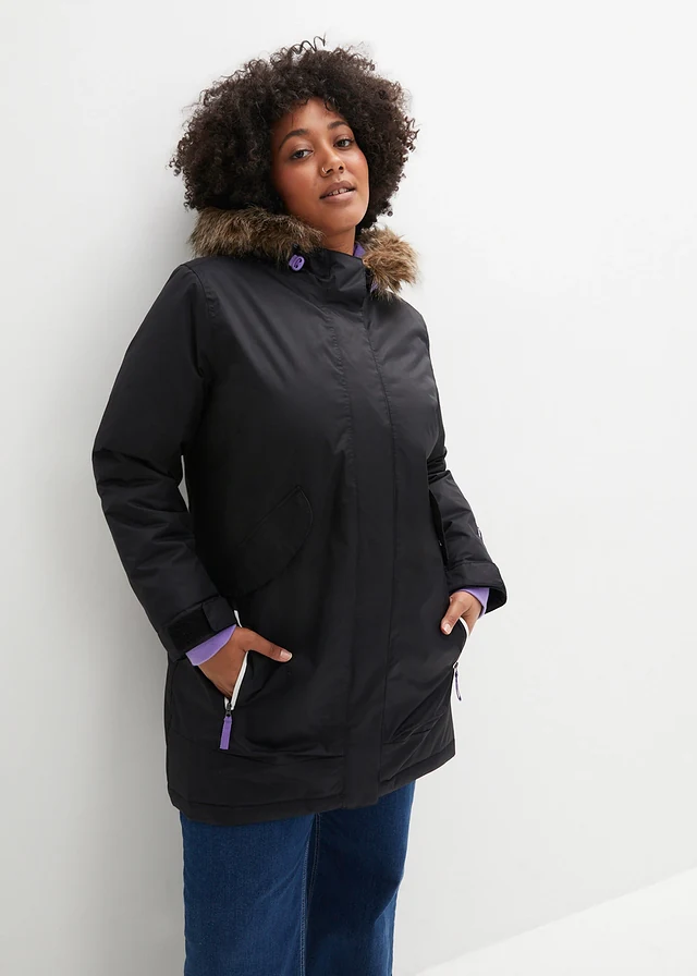 Manteau technique imperméable, Couleur: noir