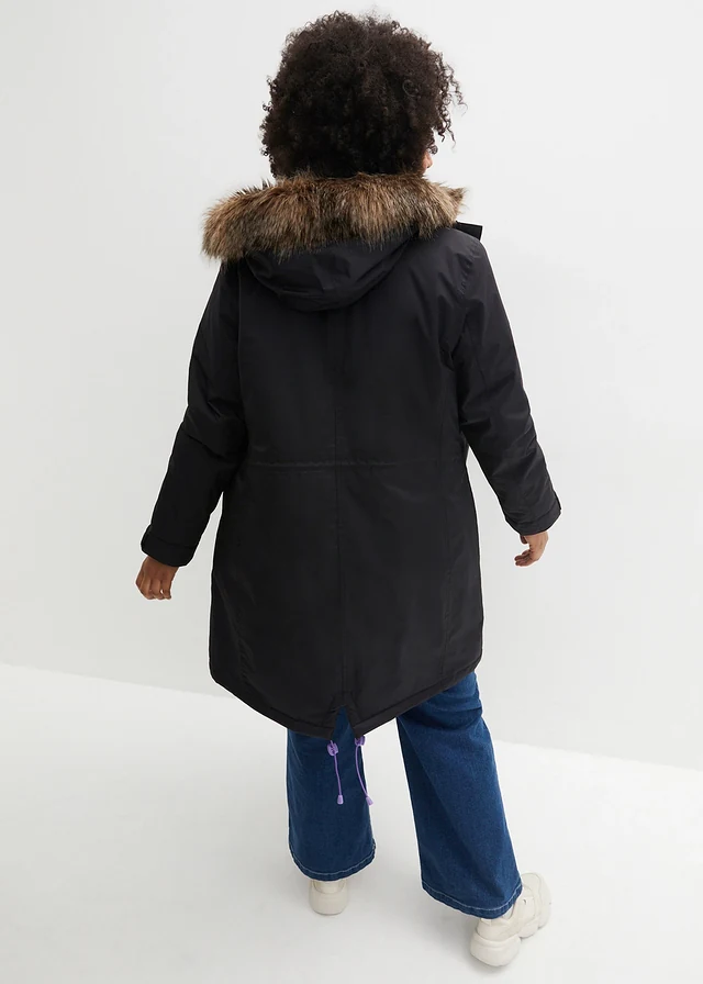 Manteau technique imperméable, Couleur: noir