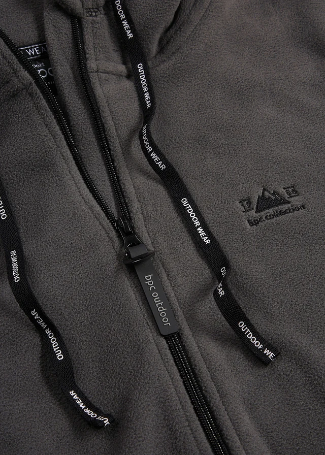 Fleece vest met ritszakken • leisteengrijs • product-page.page-title-suffix