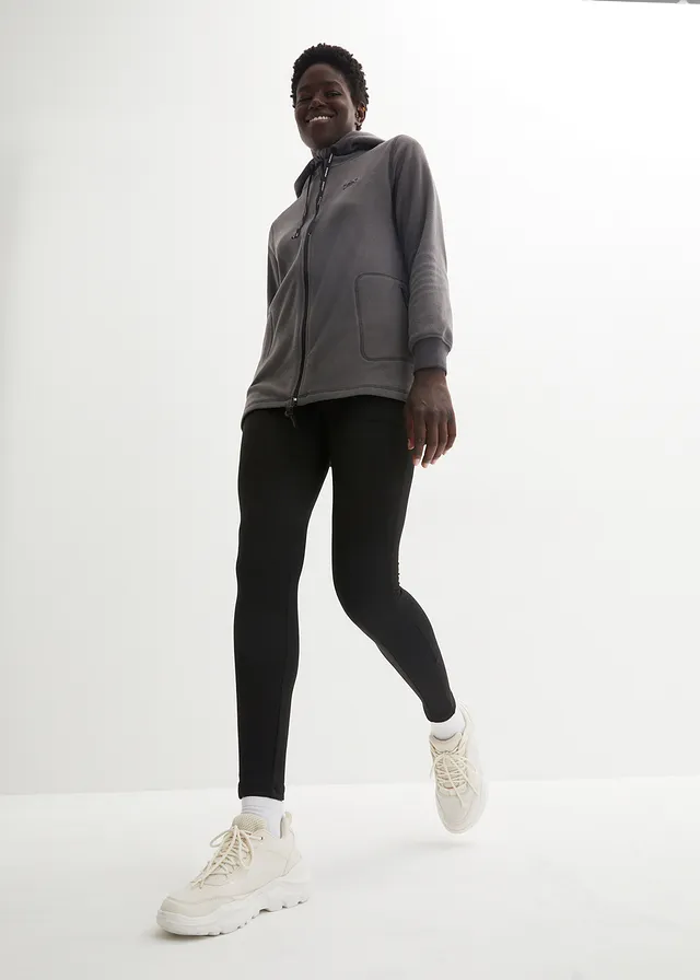 Veste polaire avec poches zippées, Couleur: gris ardoise