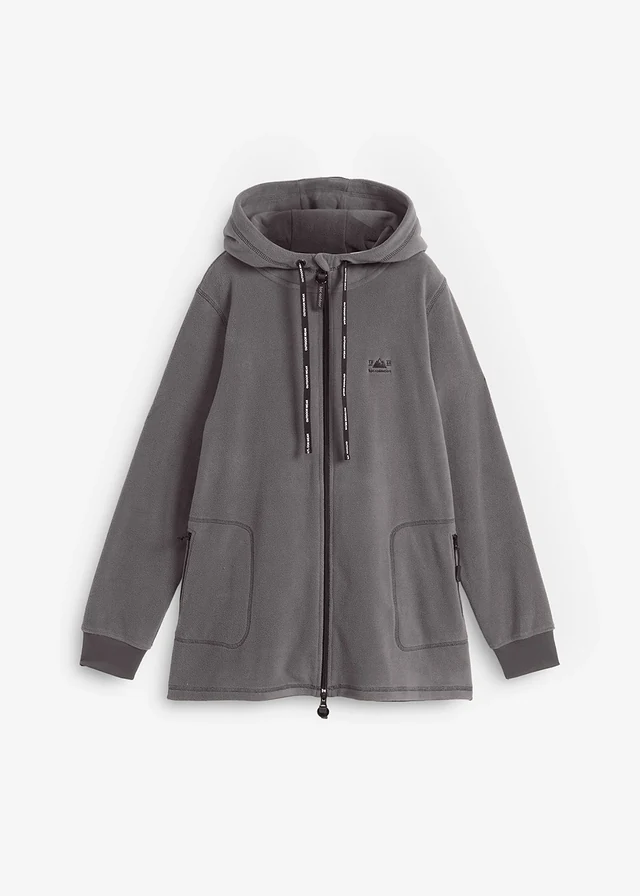 Veste polaire avec poches zippées, Couleur: gris ardoise