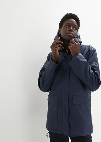 Bunda do deště s medvídkovou podšívkou, z voděodolného materiálu • tmavě modrá • bonprix obchod